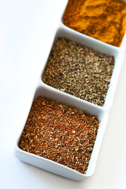 Bowls of Turkish spices on a market stall