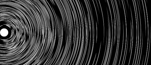 istock Abstract creative circles with lines as fantasy sun and sunset. Geometric art lines background. Galaxy concept. 2226354941