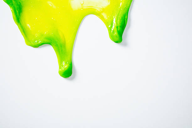 istock Dripping green Halloween slime on white background. 2226356715