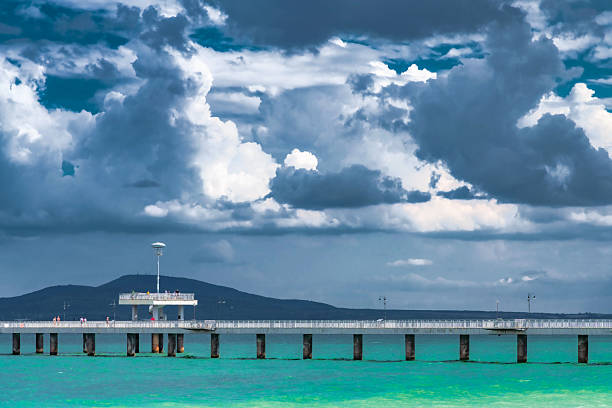 Cloudy sky above the sea
