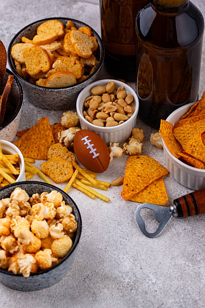 istock Beer and different snacks for Superbowl or football party 2226365331