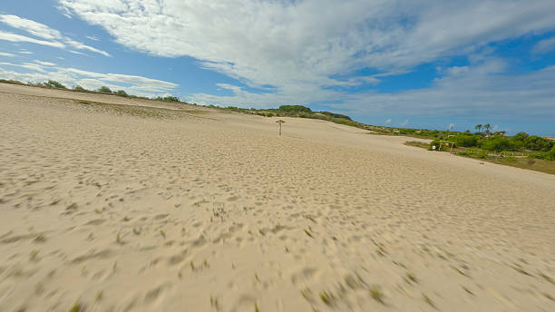 Aerial Photo  of Sand Dunes by the Beach in Itaunas Espírito Santo Brazil