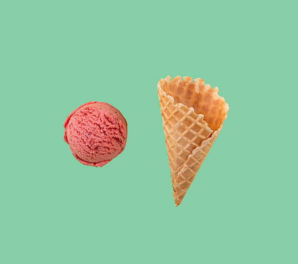 istock Ice cream ball isolated on color background 2226366390