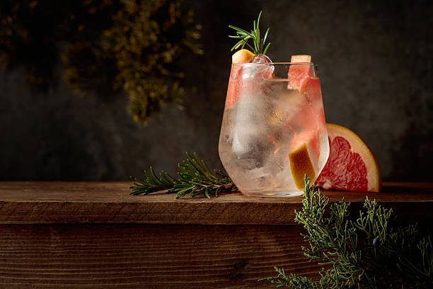 istock Refreshing hard seltzer with ice, grapefruit, and rosemary. 2226366604