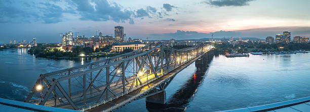 The Royal Alexandra Interprovincial Bridge connects Ottawa, Ontario with Gatineau, Quebec.   Together, these cities form the National Capital region.