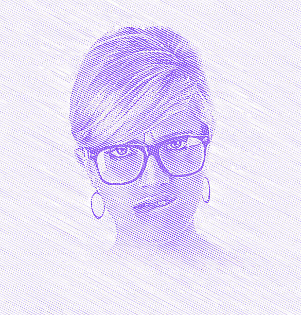 Young woman biting lip Close up portrait of Young woman biting lip facial expression biting lip stock illustrations