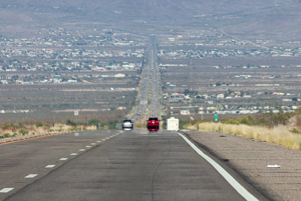 highway leading to a city