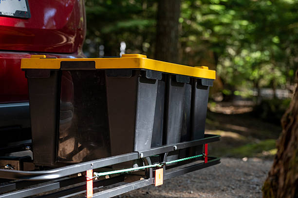 istock Reusable box on back of vehicle in forest 2226380863