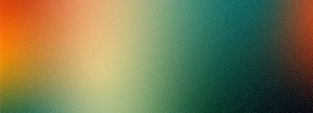 Gradient background with grainy texture. Old photo light leak overlay. Camera film retro blur filter with noise. Lens flare gradation effect. Retro dark colorful vector poster with grain.