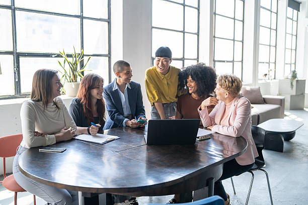 istock Businesswomen collaborating on project in modern office 2226383814
