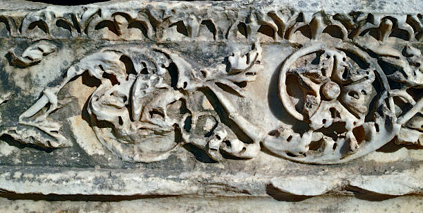 Rock carving on Chinese classical architecture, Summer Palace, Beijing, China