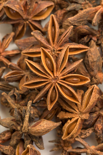 istock Star anise pods close up showing aromatic spice texture 2226386728