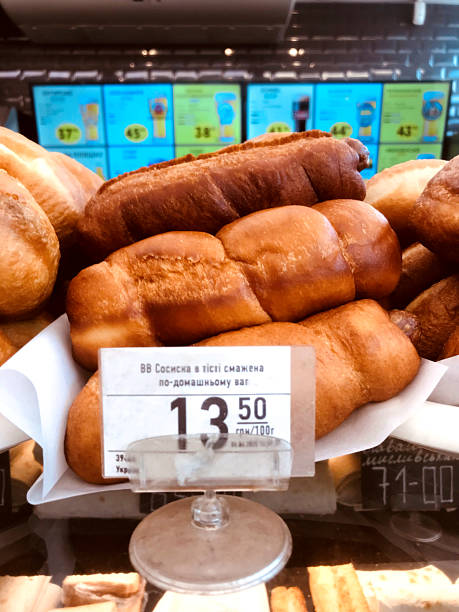 istock Freshly baked bread rolls displayed at a local bakery 2226388425