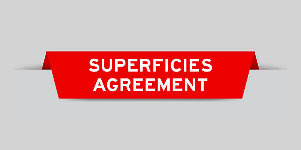 istock Red color inserted label with word superficies agreement on gray background 2226389990
