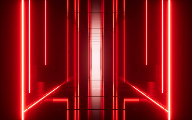 istock Red neon tunnel and light background, abstract and technology concept, 3d rendering. 2226390366