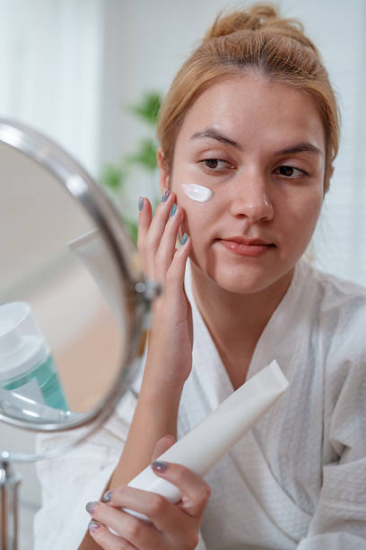 istock Nurturing skin health is essential for beauty, and using products that brighten complexion can enhance natural radiance. This captures moment of self care and skincare routine 2226390630