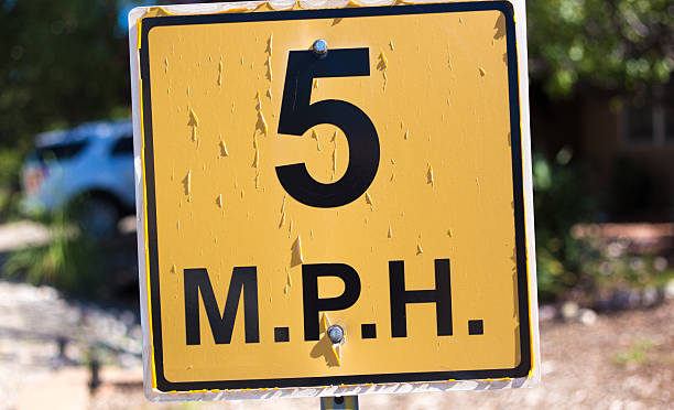 Weathered Old Speed Limit Sign Reading \