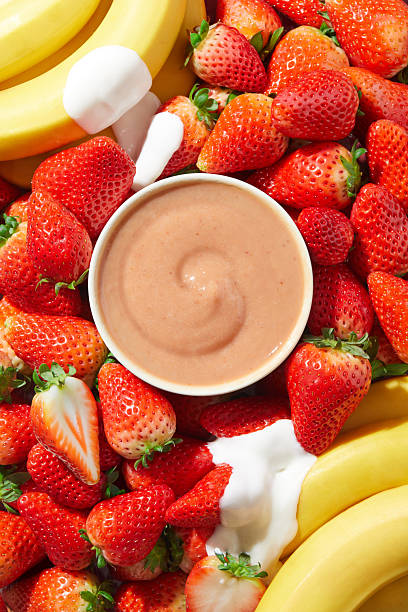 Strawberry Banana Dip with Fresh Fruit Platter