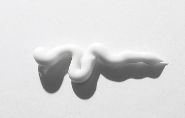 istock Shape and texture of cream squeezed from a tube on a white background 2226400337