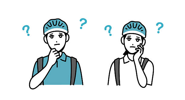 istock Male and female food delivery workers with question marks floating above their heads 2226401794