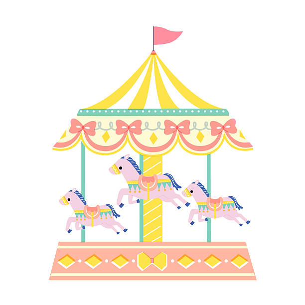 istock cute illustration of merry go round 2226406378