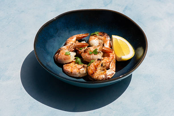 istock Grilled tiger shrimps with spice and lime 2226406569