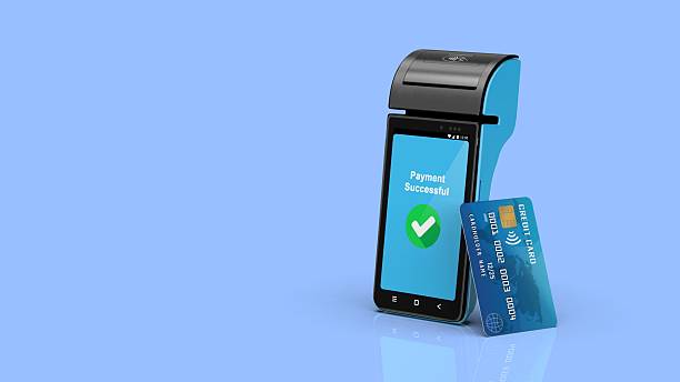 istock Pos Payment Terminal Showing Successful Transaction Confirmation, NFC concept, 3d isometric illustration 2226407236