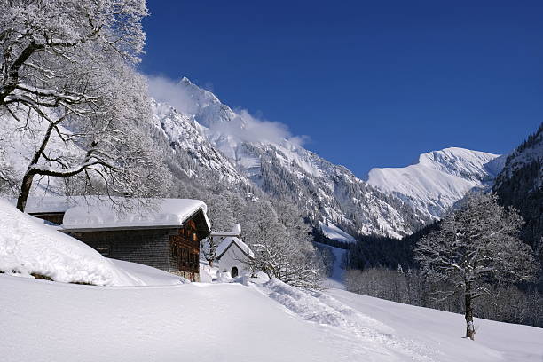 Gerstruben mountain village winter