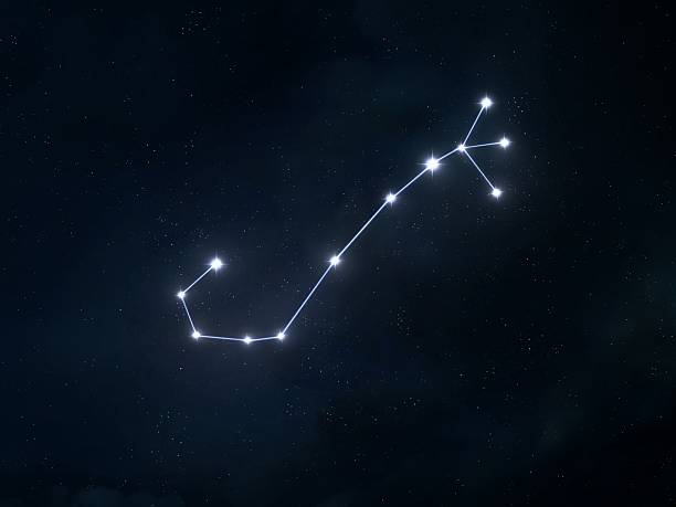 istock Scorpio constellation in the sky. Star cluster isolated. 2226414416