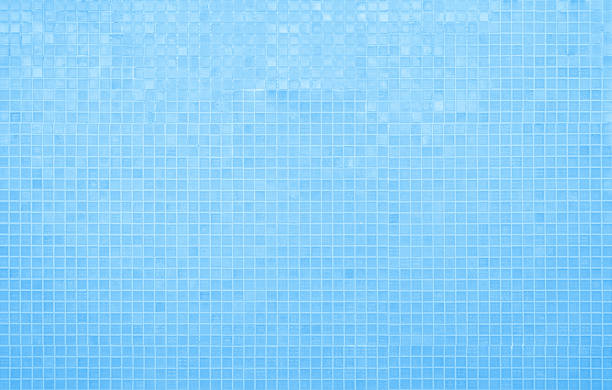 istock Blue light ceramic wall chequered and floor tiles mosaic background in bathroom, kitchen. Design pattern geometric with grid wallpaper texture decoration pool. Simple seamless abstract surface clean. 2226416531