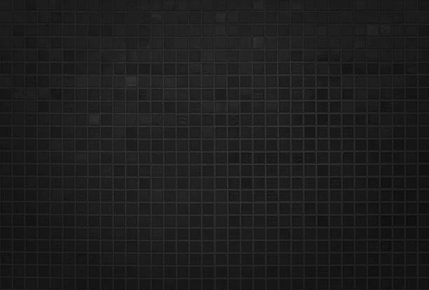 istock Dark black ceramic wall chequered and floor tiles mosaic background in bathroom. Design pattern geometric with grid wallpaper texture decoration pool. Simple seamless abstract surface grunge. 2226416532