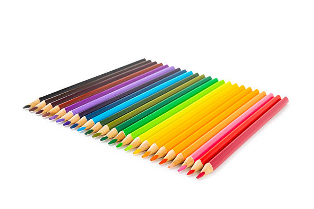 istock Colored pencils isolated on white background. Equipment for coloring. Stationery for creativity.Back to school. Flatlay. Children's Creativity and Education. Rainbow. 2226417863