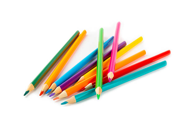 istock Colored pencils isolated on white background. Equipment for coloring. Stationery for creativity.Back to school. Flatlay. Children's Creativity and Education. Rainbow. 2226417868