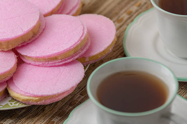 With glass cup tea