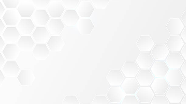 istock Abstract hexagon technology background. Futuristic honeycomb mosaic white background 2226424523