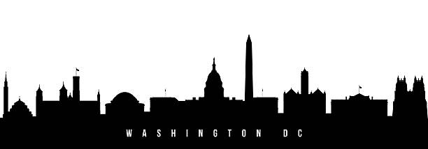 istock Vector silhouette illustration of Washington DC City urban skyline. Modern minimalist cityscape graphic, perfect for travel, banners or backgrounds. 2226425986