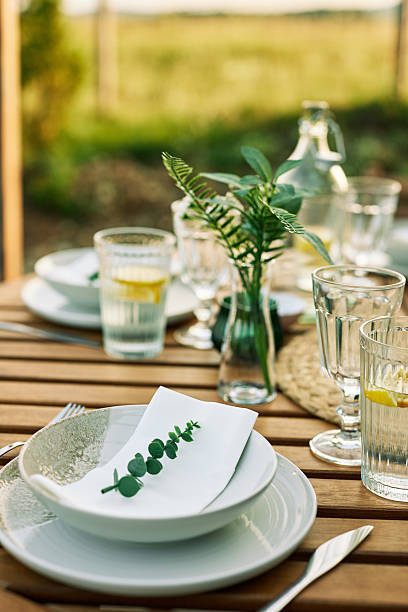 istock Elegant Outdoor Lunch Table with Fresh Details 2226427211