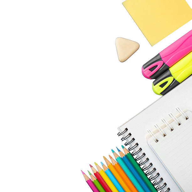 istock Bright school supplies on a blue background 2226427730