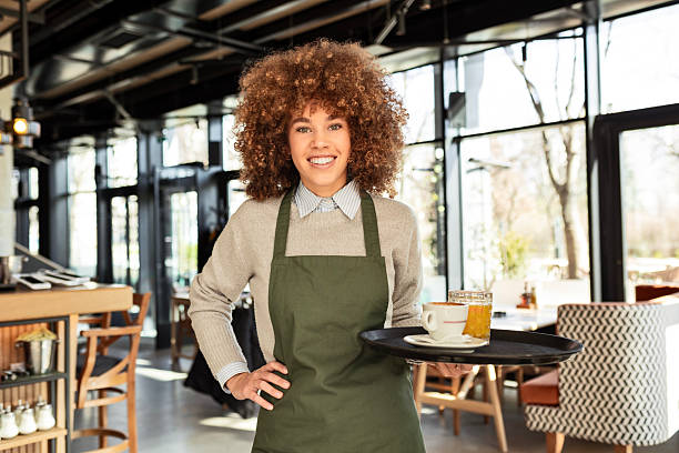 Waitress in a Trendy Coffee Shop