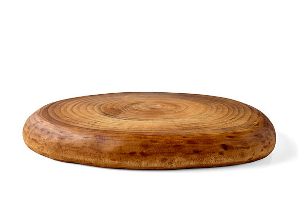 istock wooden round plaque plate plate stand with front view insulated on white background 2226430983