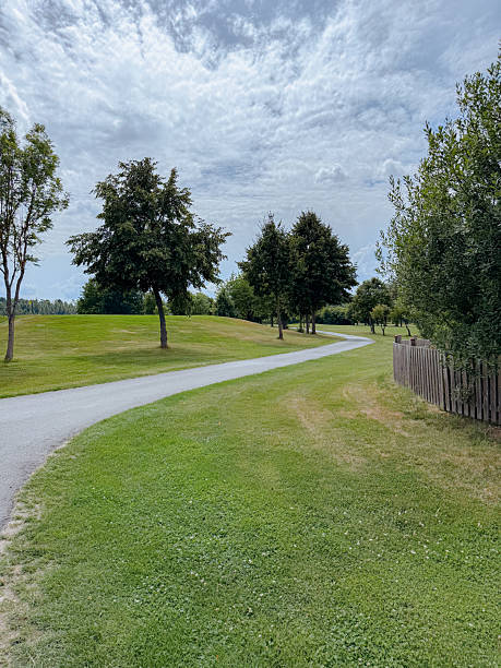 istock Winding Country Path on a Cloudy Day 2226437994