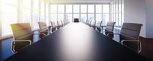 Meeting room in the office skyscraper
