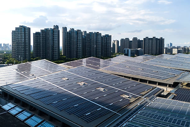 istock Solar panels in the city 2226440350