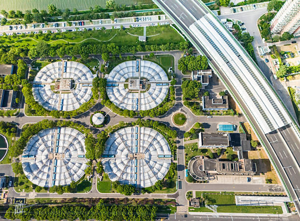 istock Overlooking the city's sewage treatment plant 2226440656