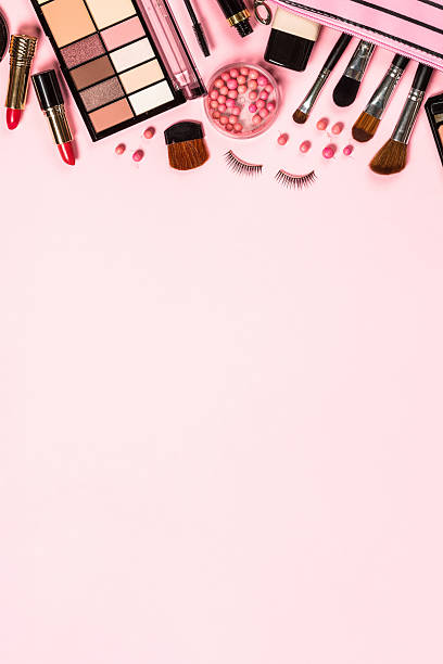 istock Makeup professional cosmetics on pink background. 2226448757
