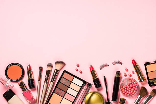istock Makeup professional cosmetics on pink background. 2226448863