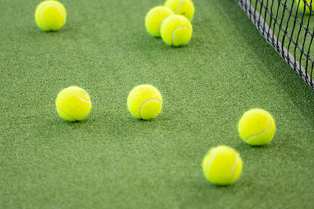 istock Paddle tennis balls in court 2226461808