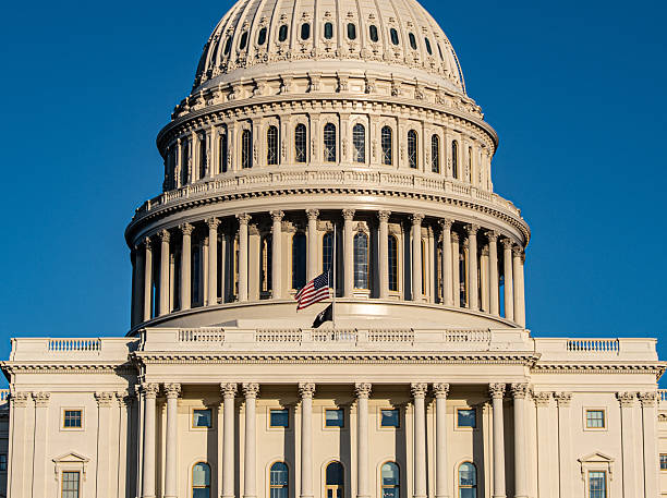 istock Politics Press Campaign and American Flag 2226463039