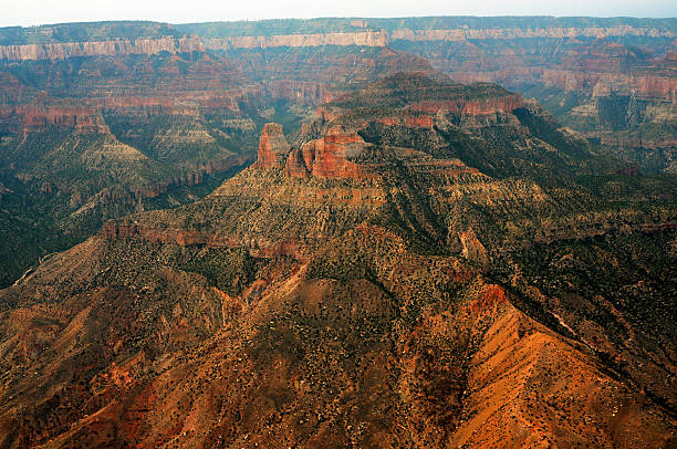 Aerial view Late afternoon in the Grand Canyon Arizona