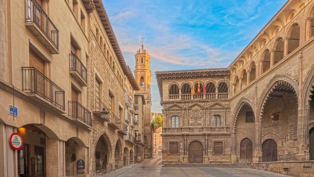 istock Historic square in Tarazona with old town buildings 2226464029